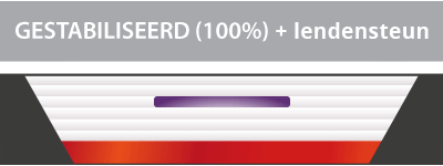 stabilisatie 100% demping + lendensteun